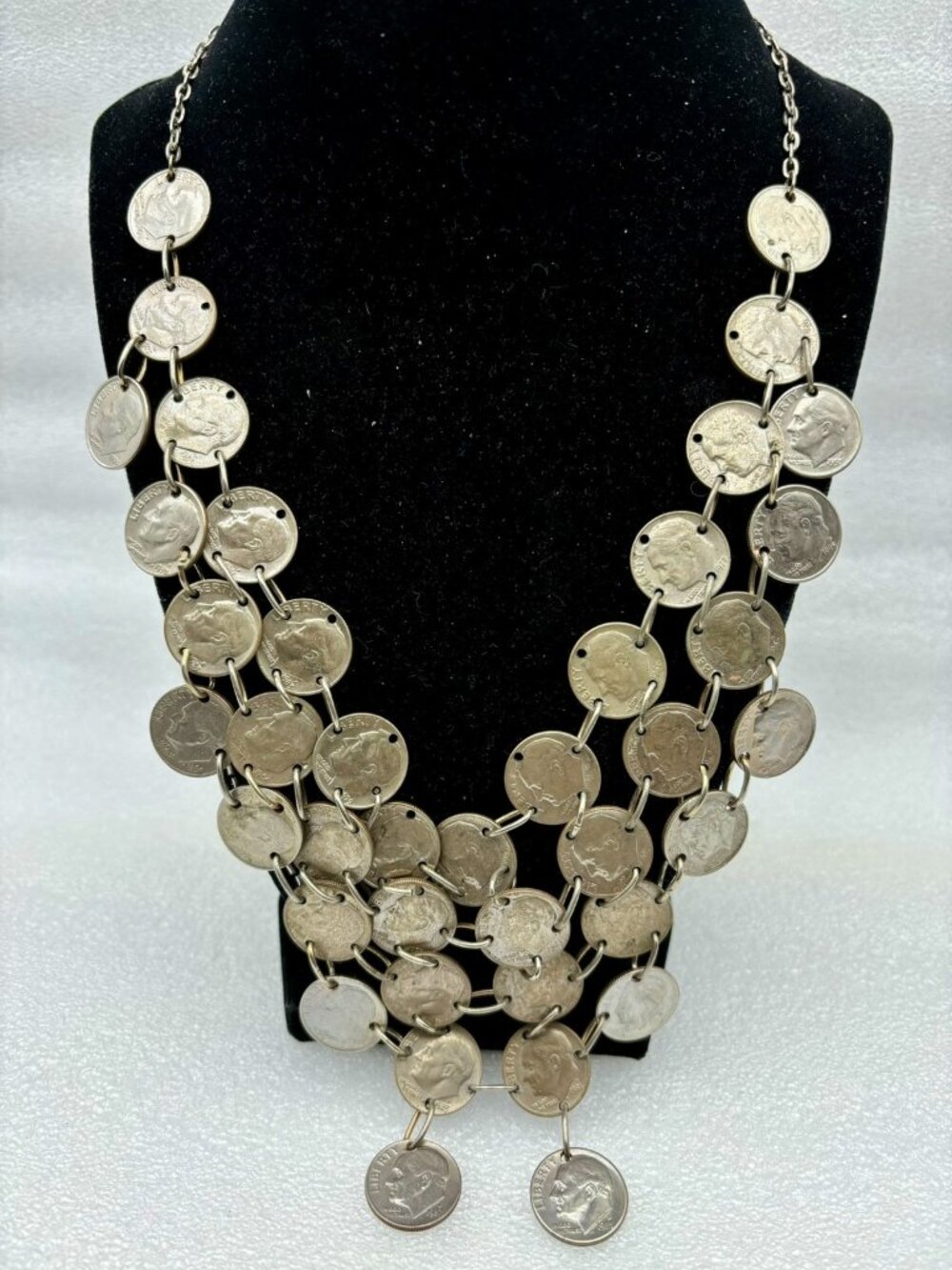 1965-2000 US 10 Cent Coin Necklace-Hand Crafted Dime Necklace